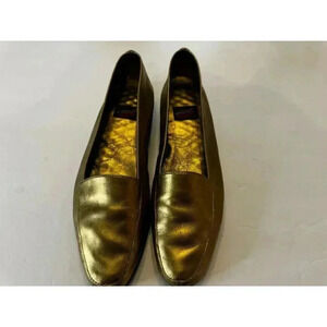 AEROSOLES Metallic Gold Slip-On Flats
